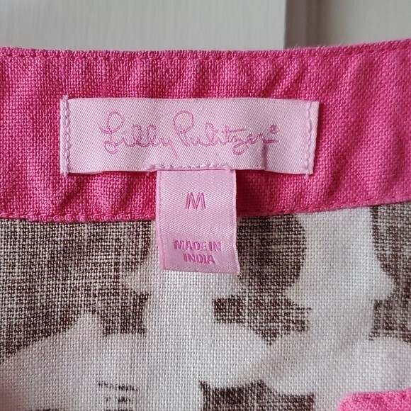 LILLY PULITZER LINEN GIMLET COURTSIDE TUNIC SIZE MEDIUM - Picture 2 of 11